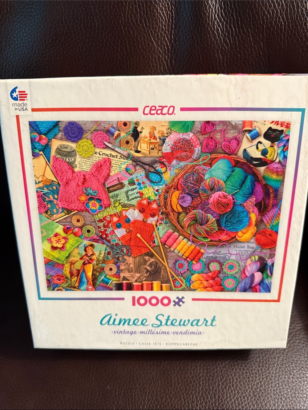 Ceaco Aimee Stewart Vintage Knitting 1000 Piece Jigsaw Puzzle